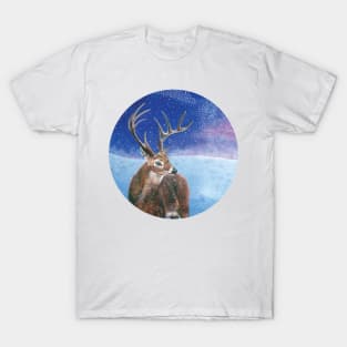 The red deer (Cervus elaphus) in winter T-Shirt